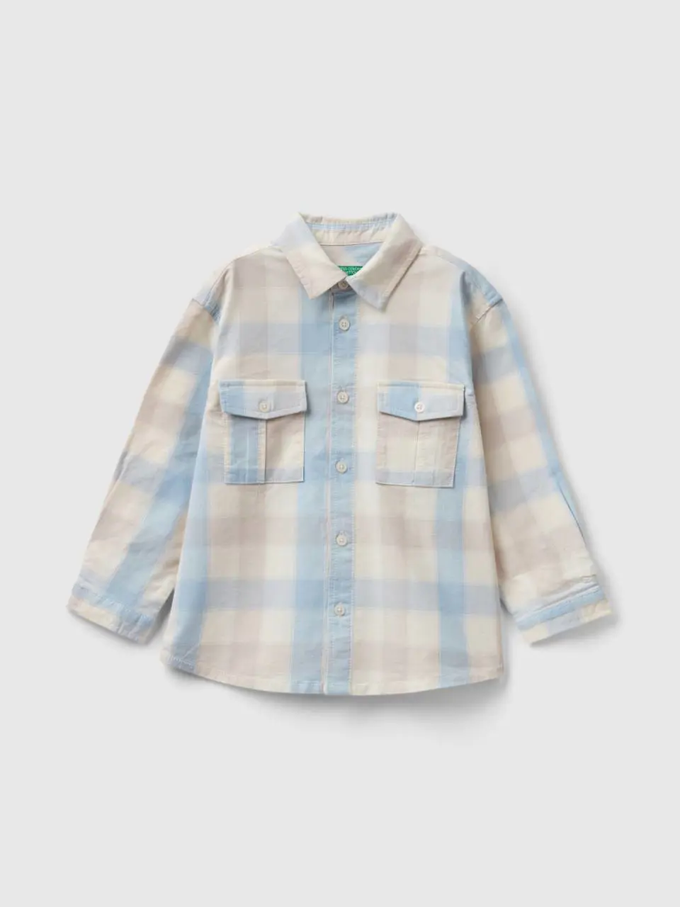 Benetton check shirt in stretch cotton. 1