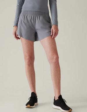 Athleta Hustle 4.5" Short blue