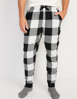 Matching Plaid Flannel Jogger Pajama Pants for Men multi