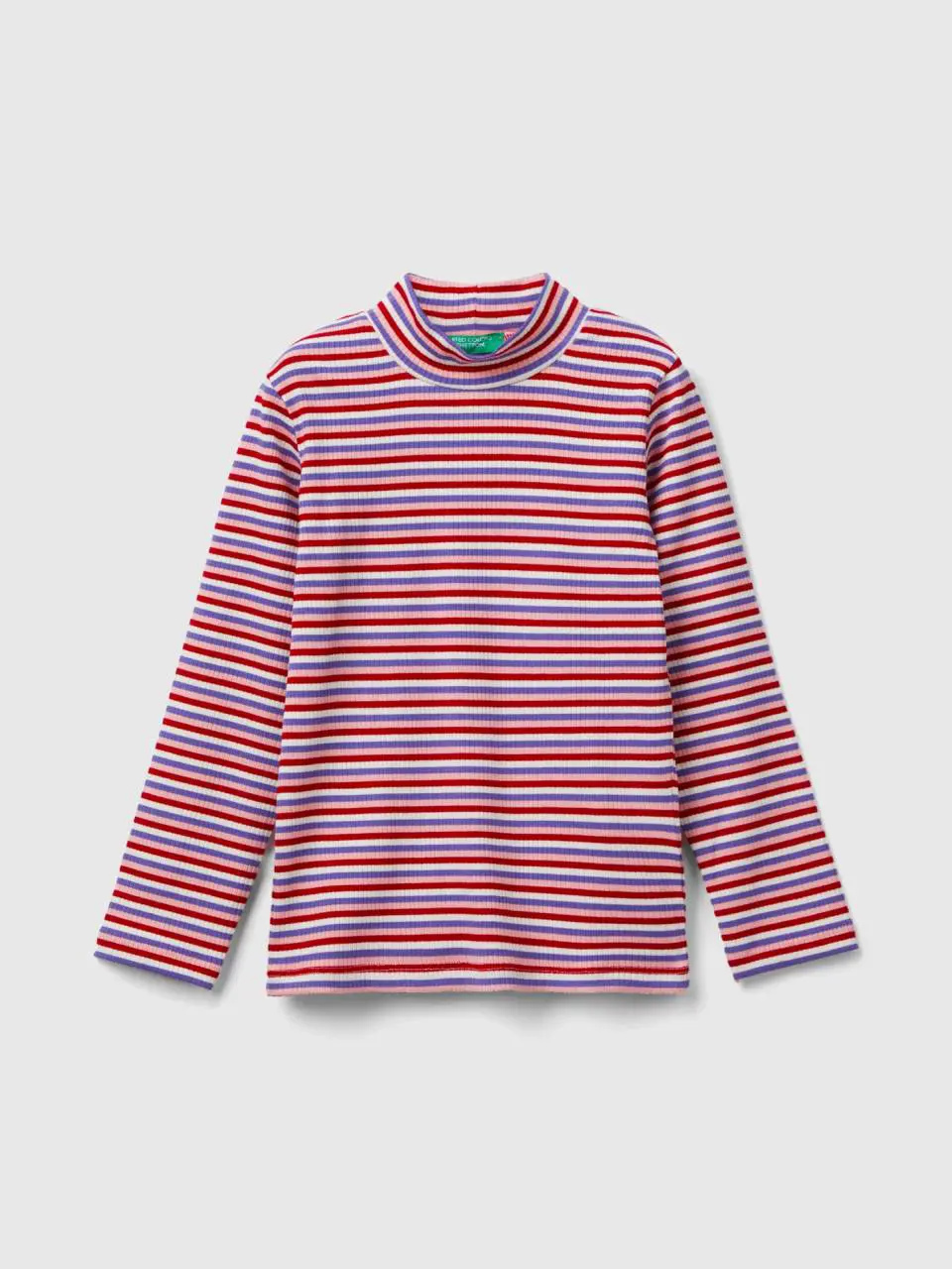 Benetton striped turtleneck t-shirt. 1