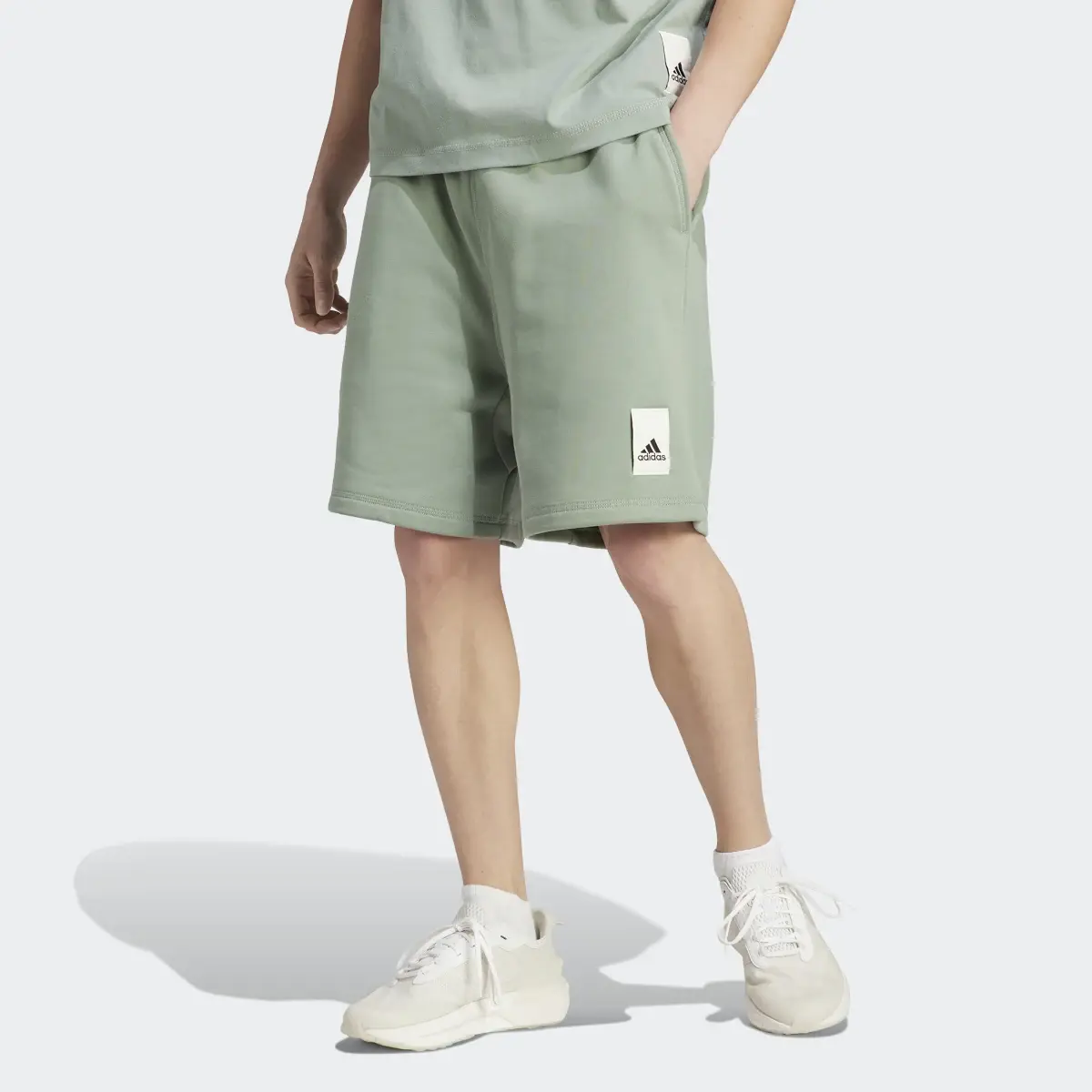 Adidas Lounge Fleece Shorts. 1