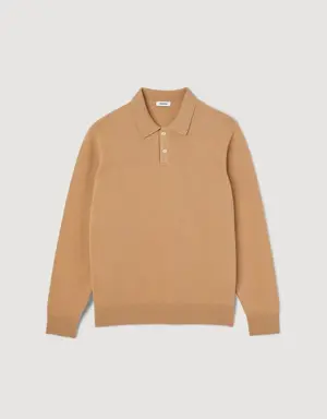 Wool and cashmere polo shirt Login to add to Wish list