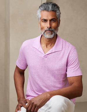 Banana Republic Linen Polo purple