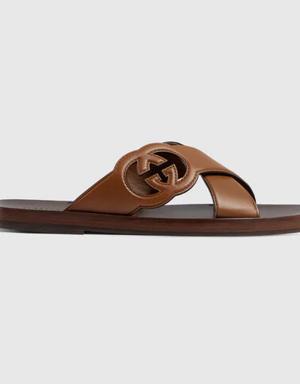 Men's Interlocking G slide sandal
