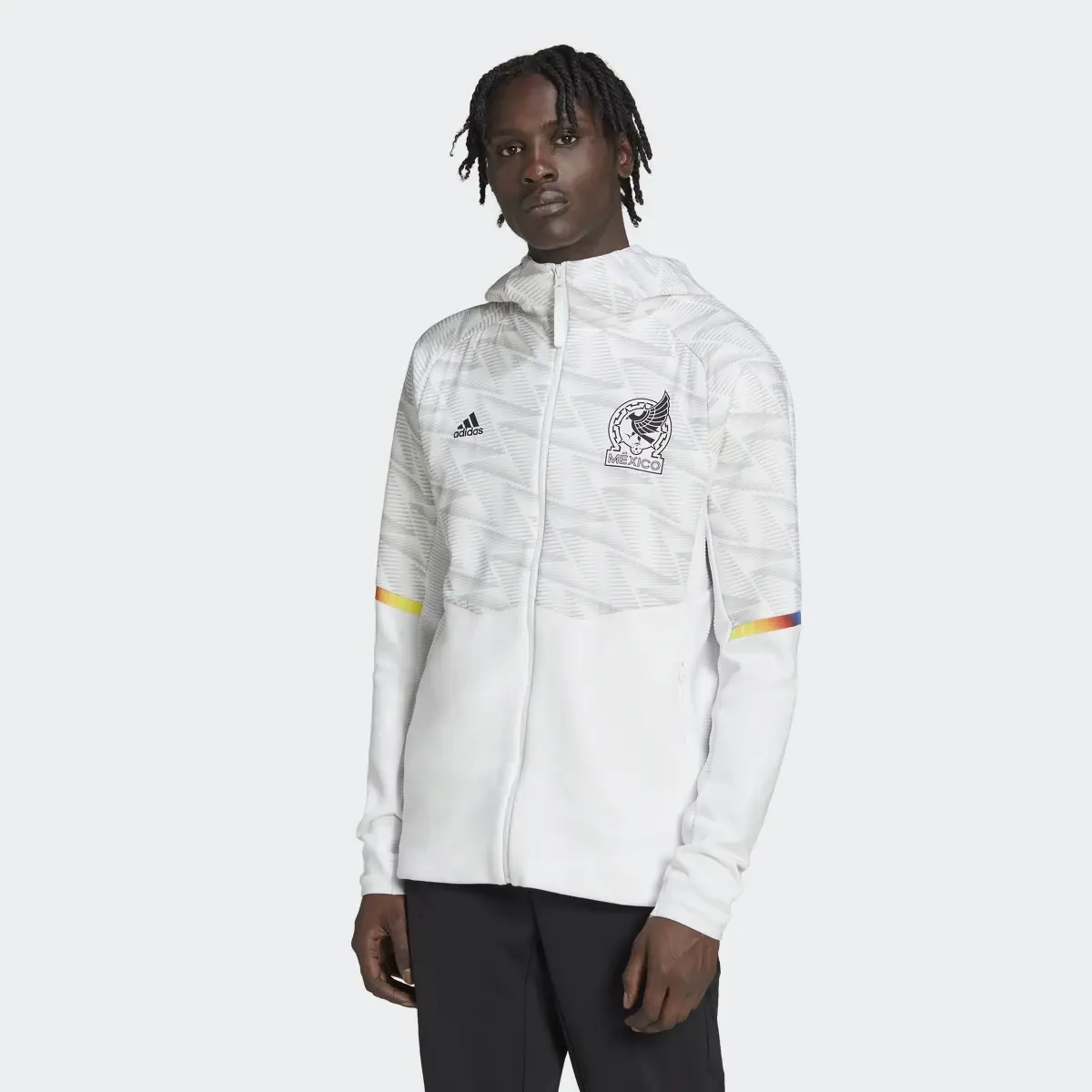 Adidas Mexico Game Day Full-Zip Travel Hoodie. 2
