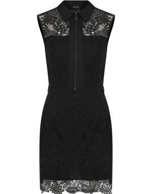 Diva Lace Detailed Black Cocktail Dress
