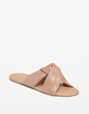 Old Navy Faux-Leather Soft Twist Sandals for Women brown