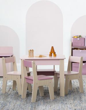 Toddler Table and Chairs Set pink