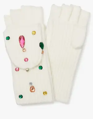 Embellished Pop Top Gloves