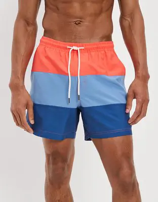 American Eagle 5.5" Colorblock Swim Trunk. 1