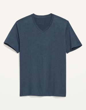Soft-Washed V-Neck T-Shirt for Men blue