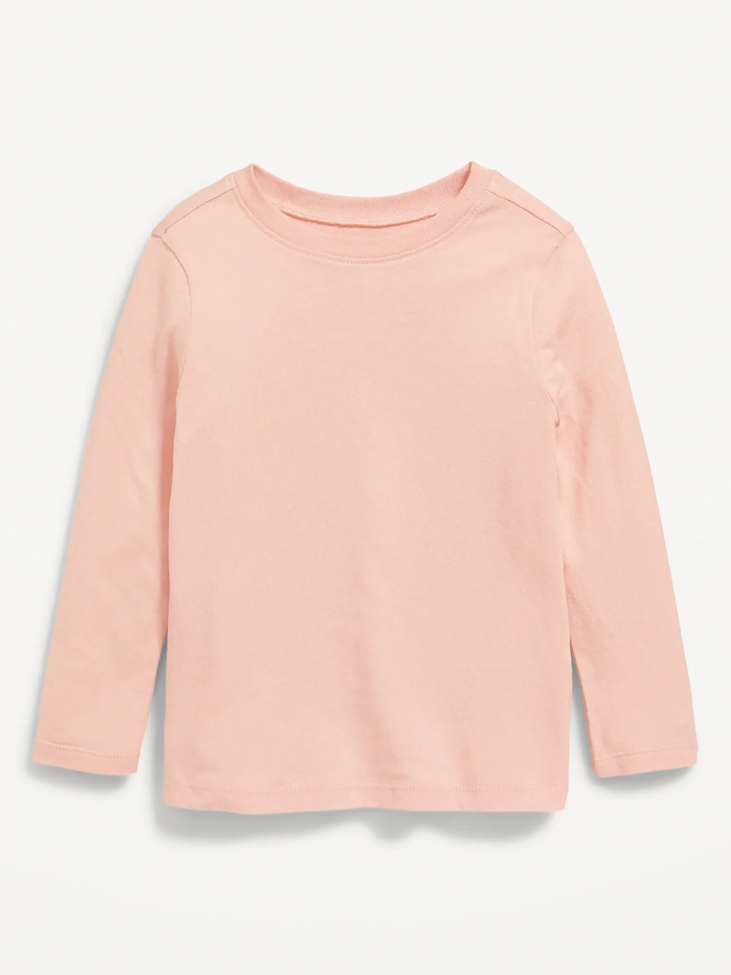 Old Navy Unisex Long-Sleeve T-Shirt for Toddler pink. 1