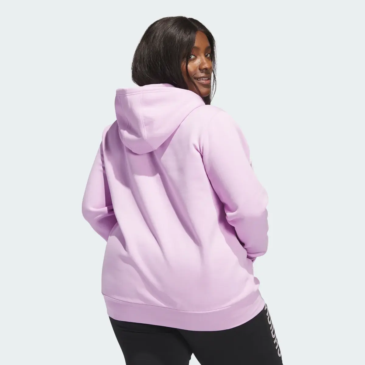 Adidas Embroidered Logo Hoodie (Plus Size). 3