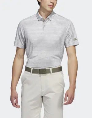 Adidas Go-To Striped Golf Polo Shirt