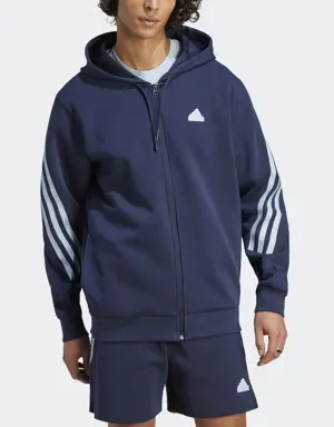 Adidas Veste à capuche entièrement zippée 3 bandes Future Icons