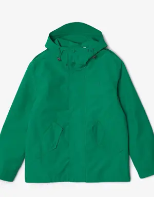 Men’s Water-Resistant Cotton Blend Hooded Jacket