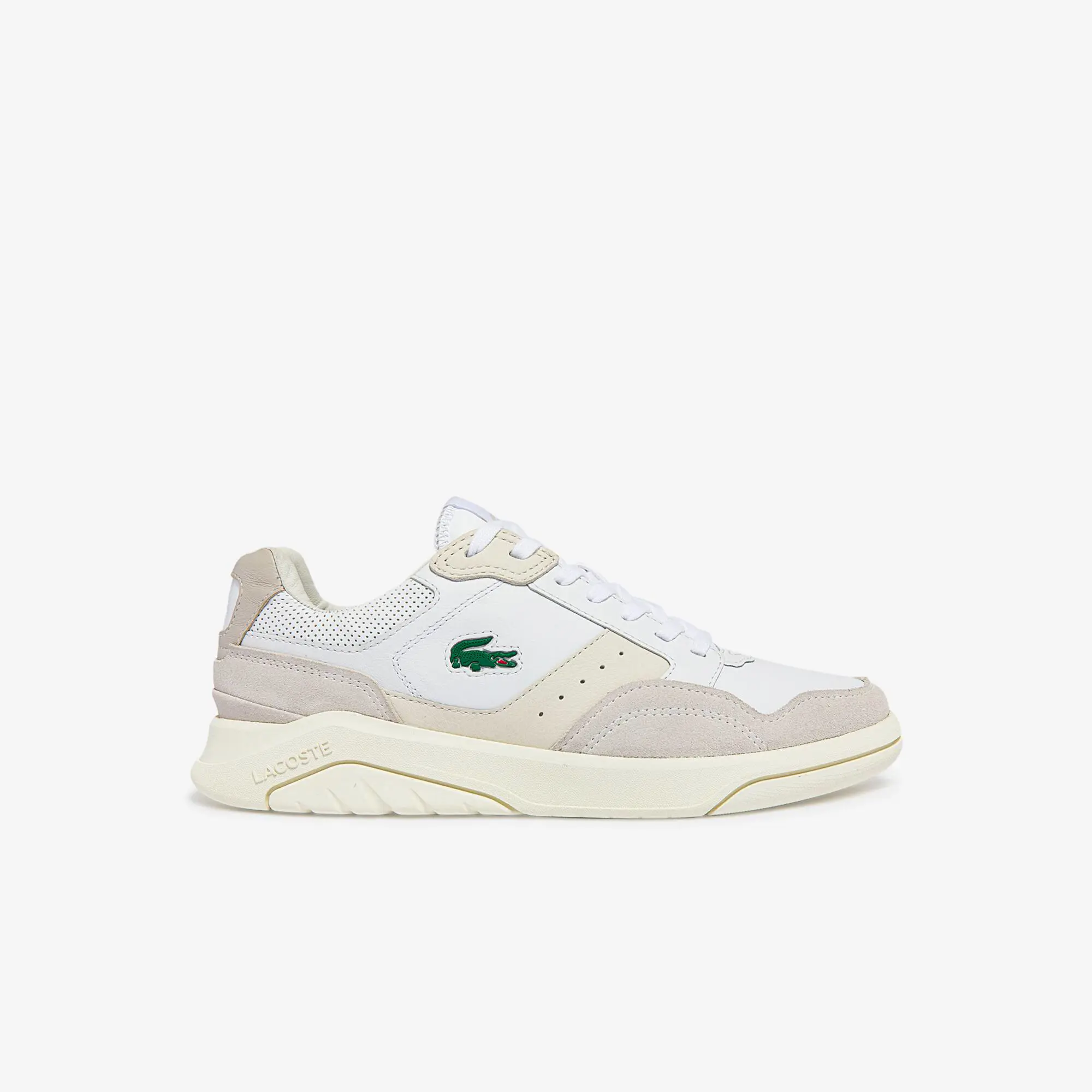 Lacoste Men’s Game Advance Luxe Leather and Suede Trainers. 1