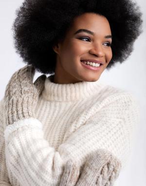 Beige - Cozy Lined Mittens