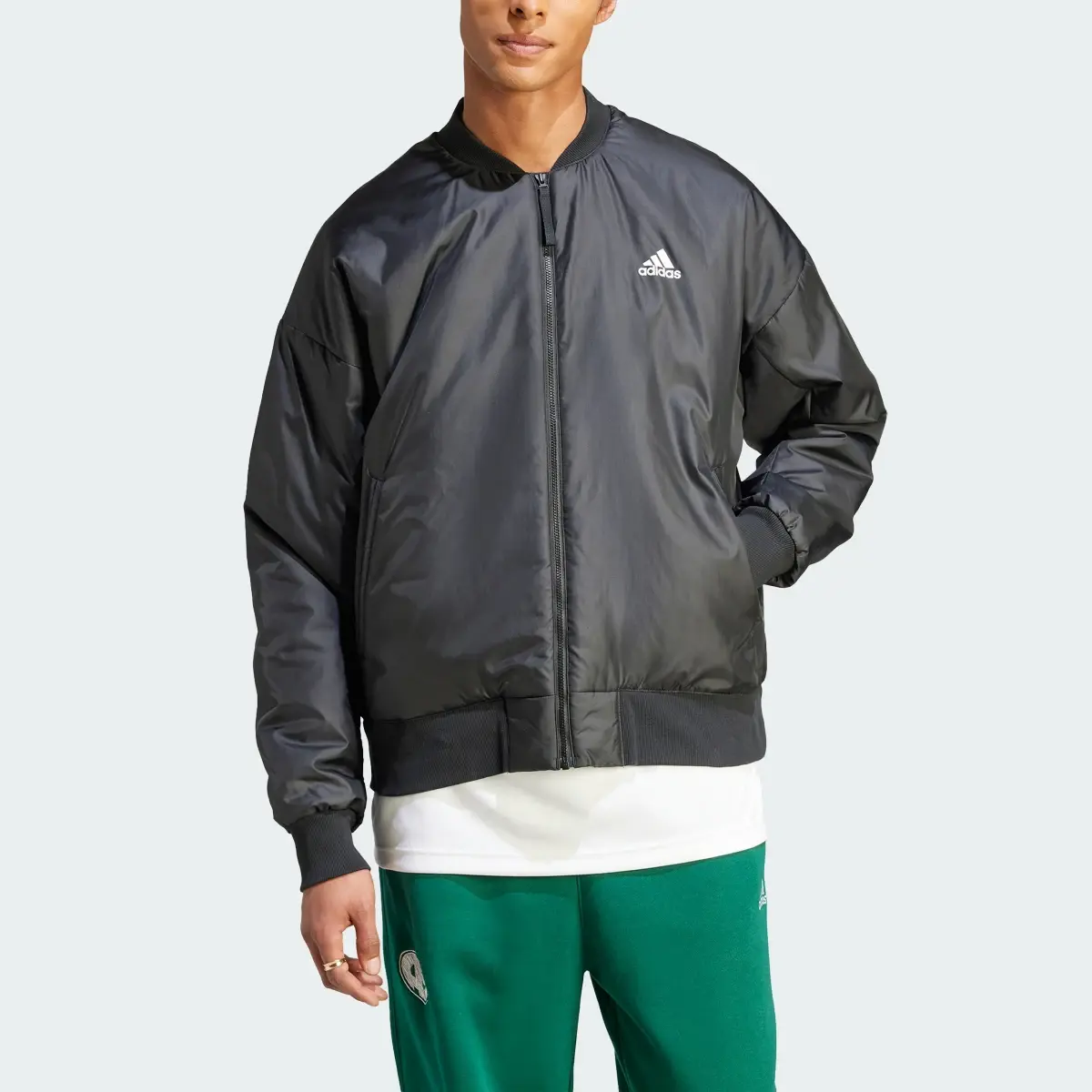 Adidas Brand Love Bomber Jacket. 1
