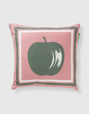 pillow with green apple print
