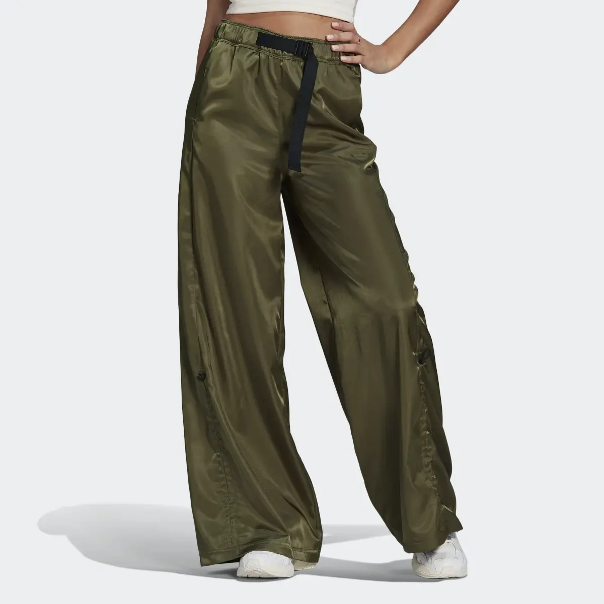 Adidas Wide-Leg Satin Pants. 1