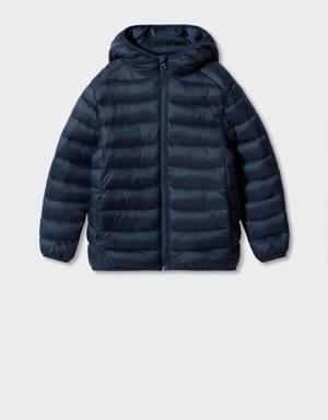 Side-zip quilted coat