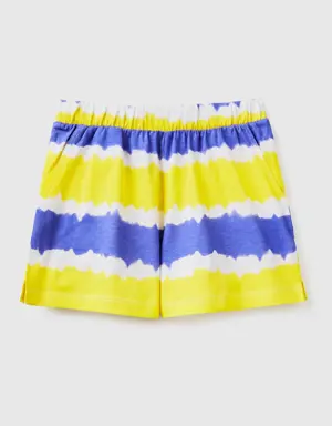 tie-dye shorts in pure cotton