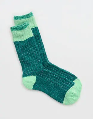 American Eagle Colorblock Marled Crew Socks. 1