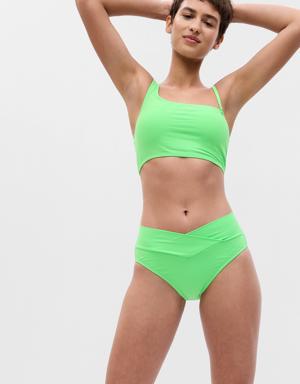 Gap Recycled One-Shoulder Bikini Top green
