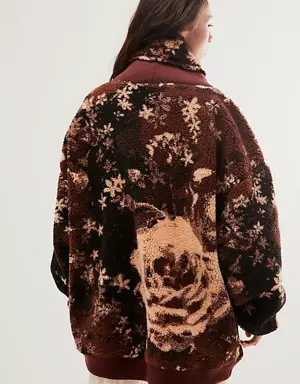 Rosie Printed Sherpa Jacket