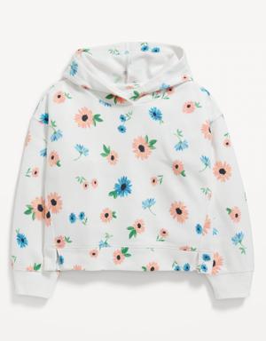 Vintage Slouchy Pullover Hoodie for Girls white