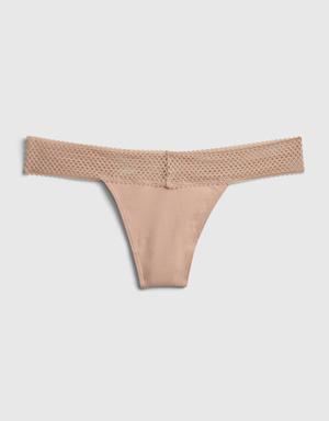 Lace Thong beige