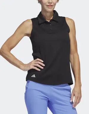 Adidas Texture Sleeveless Golf Polo Shirt
