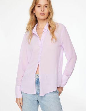 Matisse Slim Sheer Button Up Shirt