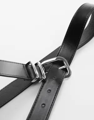 Square buckle belt