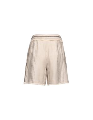Stripe Detailed Bermuda Brown Mini Shorts
