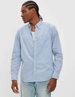 Everyday Striped Oxford Button-Up Shirt