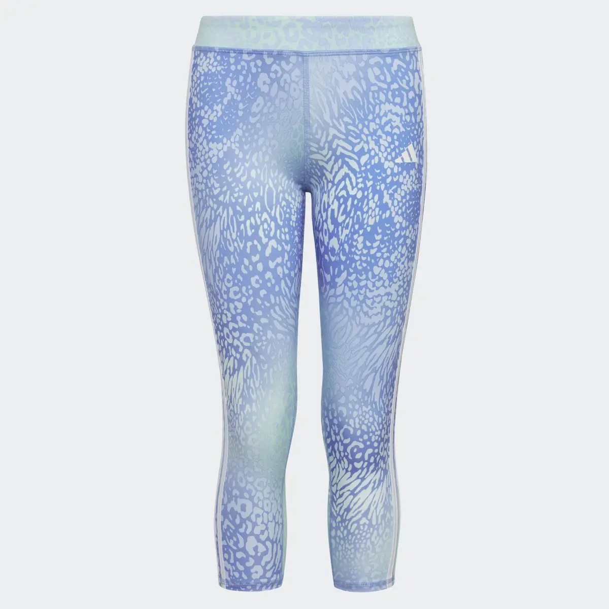 Adidas AEROREADY® All Over Print 3-Stripes 7/8 Tights. 1