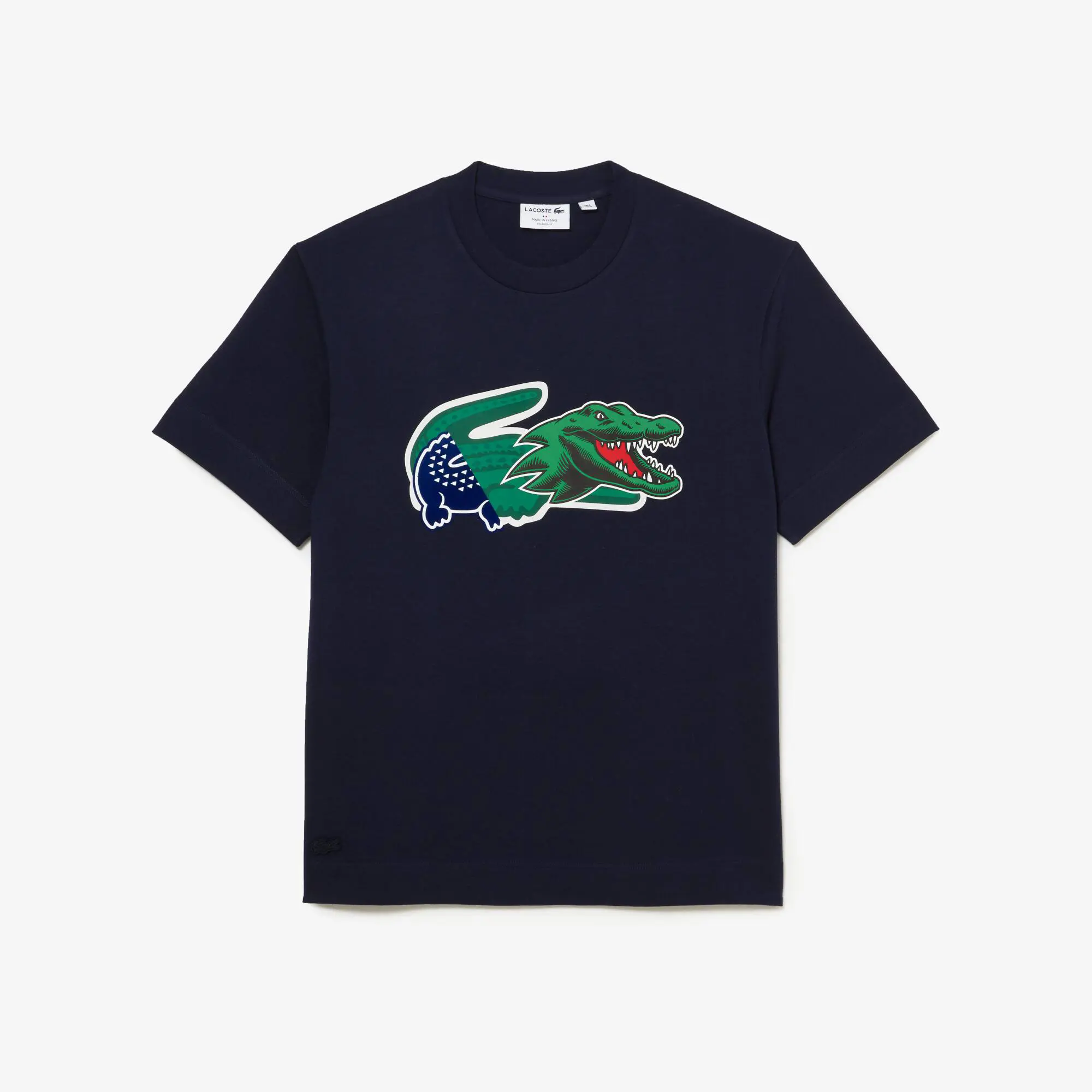Lacoste Men's Holiday Relaxed Fit Oversized Crocodile T-Shirt. 2 Lacoste Men's Holiday Relaxed Fit Oversized Crocodile T-Shirt. 2