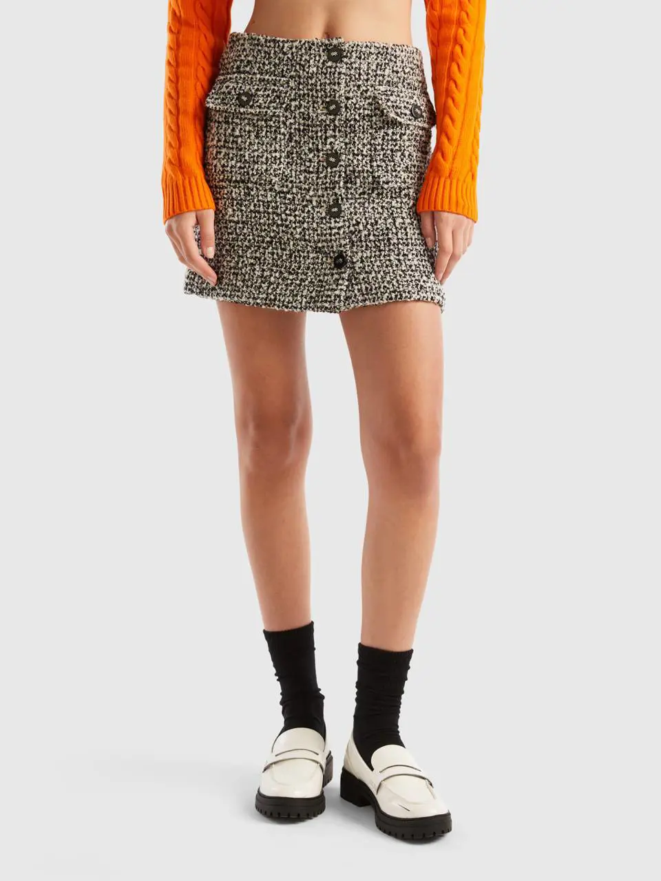 Benetton mini skirt in tweed. 1