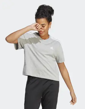 Essentials 3-Stripes Single Jersey Crop Üst