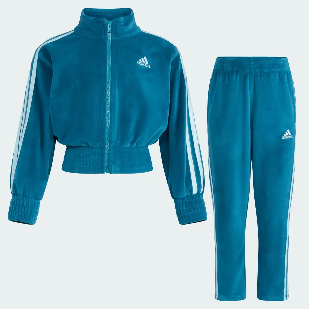 Adidas Two-Piece Fashion Velour Jacket Set. 3