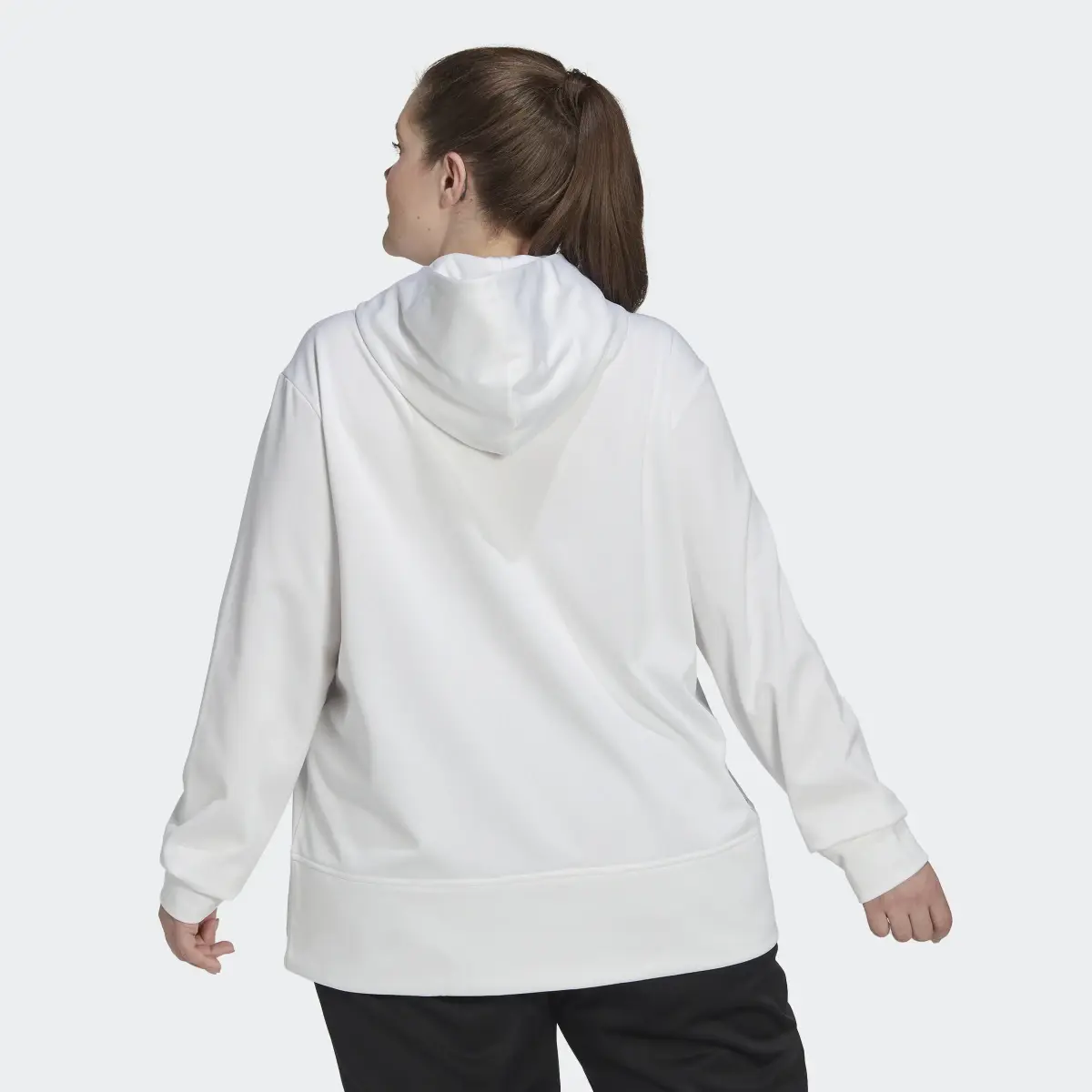 Adidas AEROREADY Big Logo Hoodie (Plus Size). 3