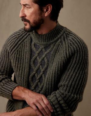 Rete Cable-Knit Sweater green