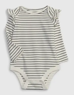 Baby Organic Cotton Mix and Match Stripe Bodysuit blue