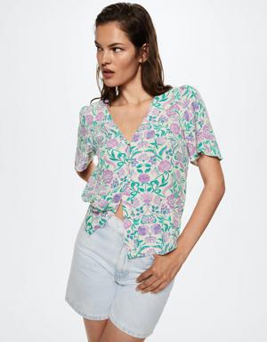 Flowy printed blouse