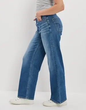 Stretch Curvy Super High-Waisted Baggy Straight Jean