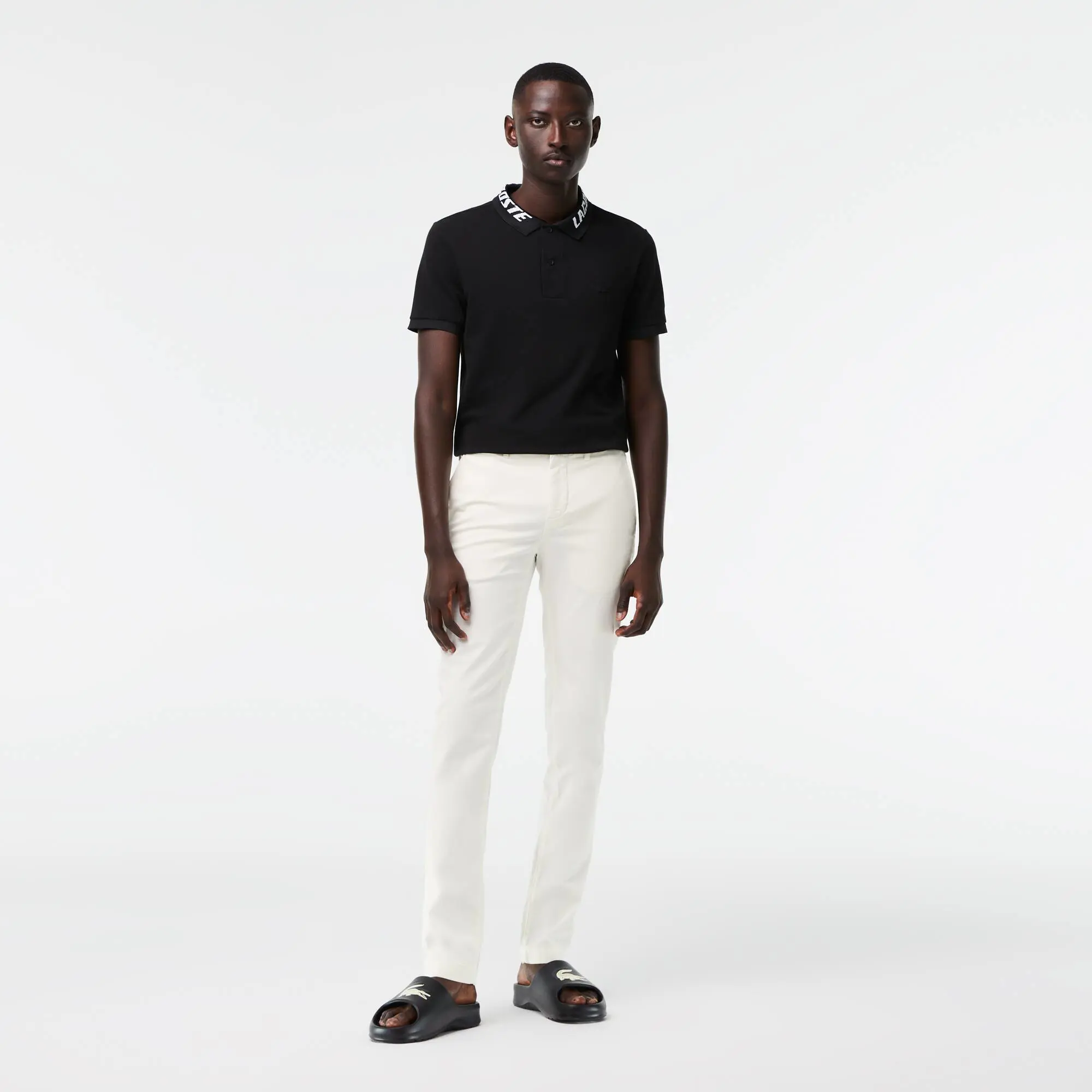 Lacoste Men's Slim Fit Stretch Cotton Trousers. 1