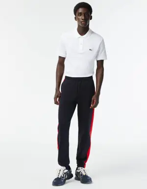 Men’s Track Pants with Branding and Contrast Stripe Detail