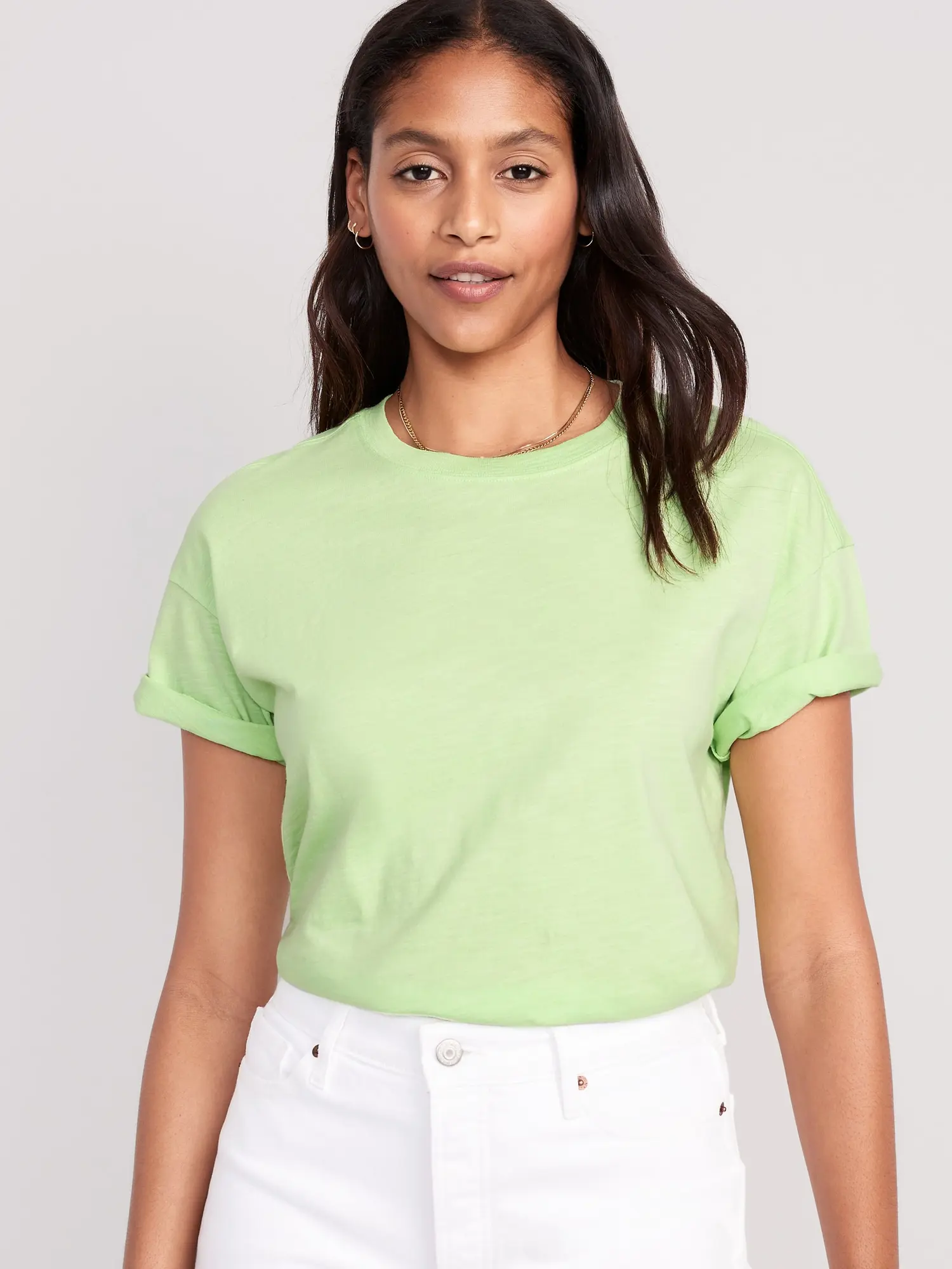 Old Navy Vintage Slub-Knit T-Shirt for Women green - 658297032